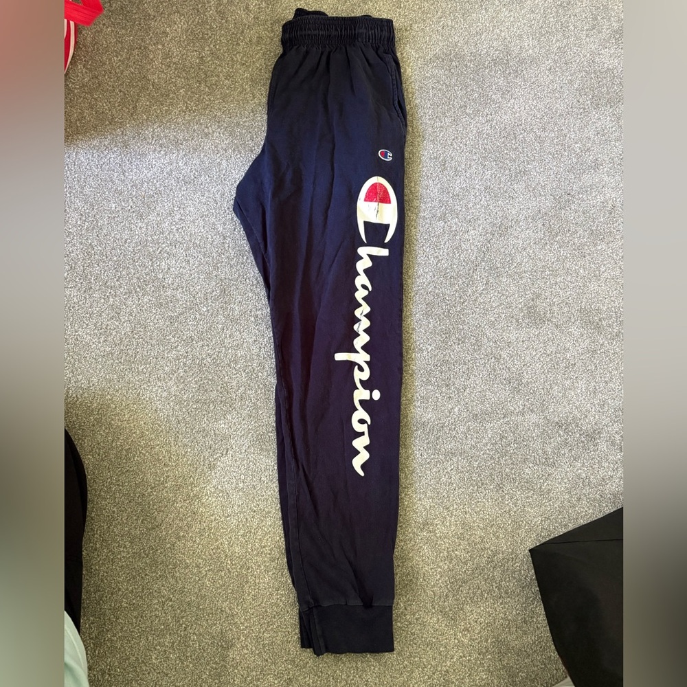 Champion Blue Sweatpants with Logo